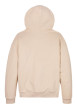 Thumbnail Sweat en coton régénératif mélangé beige uni droit à capuche et poche kangourou - Image 2