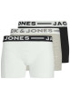 Thumbnail Lot de 3 boxers classiques en coton noir, gris et blanc uni avec gros logo