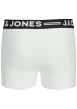 Thumbnail Lot de 3 boxers classiques en coton noir, gris et blanc uni avec gros logo - Image 2