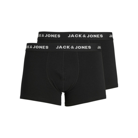 Lot de 2 boxers classiques en coton noir uni...