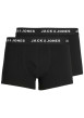 Thumbnail Lot de 2 boxers classiques en coton noir uni avec logo blanc