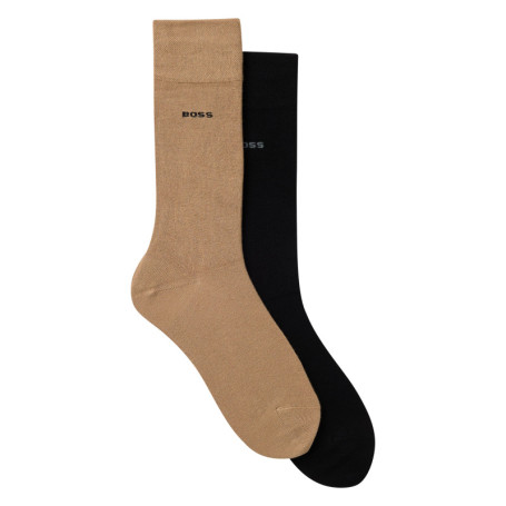 Lot de 2 paires de chaussettes hautes en coton...
