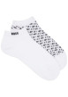Thumbnail Lot de 2 paires de socquettes en coton mélangé blanches unies et à motifs