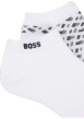 Thumbnail Lot de 2 paires de socquettes en coton mélangé blanches unies et à motifs - Image 2