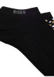 Thumbnail Lot de 2 paires de socquettes en coton mélangé noires unies et à motifs - Image 2