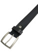Thumbnail Ceinture en cuir de vache noire unie avec des surpiqûres apparentes - Image 4