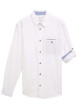 Thumbnail Chemise en coton blanche chinée avec une coupe regular fit et une poche