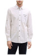 Thumbnail Chemise en coton blanche chinée avec une coupe regular fit et une poche - Image 4