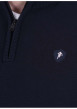 Thumbnail Sweat zippé en coton mélangé marine uni avec une coupe droite - Image 3