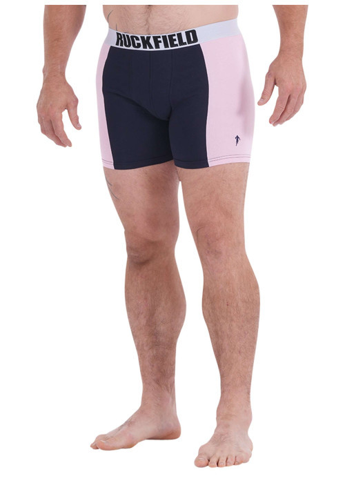 Lot de 2 Boxers classique en coton multicolore uni avec une coupe fermée