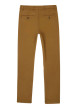 Thumbnail Chino en coton mélangé camel uni avec une coupe droite et des passants - Image 2
