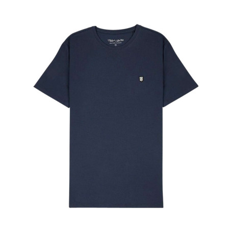 T-shirt en coton marine uni avec une coupe...