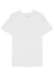 Thumbnail T-shirt en coton blanc uni avec une coupe droite et un col v - Image 2