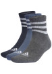 Thumbnail Lot de 3 paires de chaussettes basses multicolores rayées avec logo sur le bout