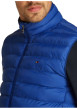 Thumbnail Doudoune bleu électrique unie droite matelassée à col montant zippée - Image 3