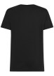 Thumbnail T-shirt en coton régénératif noir uni droit à col rond avec logo brodé - Image 2