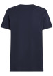 Thumbnail T-shirt en coton régénératif marine uni droit à col rond et logo - Image 2