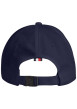 Thumbnail Casquette en coton biologique marine avec monogrammes rouge et fermoir à clip - Image 2