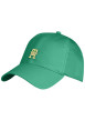 Thumbnail Casquette en coton biologique verte avec monogrammes jaunes et oeillets