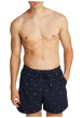 Thumbnail Short de bain marine avec drapeaux brodés all-over et taille élastiquée - Image 3