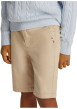 Thumbnail Short Chino en coton beige uni avec poches à l'italienne à l'avant - Image 3