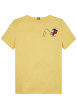 Thumbnail T-shirt en coton régénératif jaune uni droit à col rond et manches courtes - Image 2