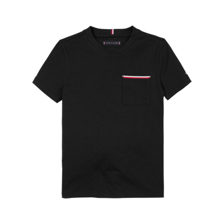 T-shirt en coton régénératif noir uni à coupe...