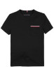 Thumbnail T-shirt en coton régénératif noir uni à coupe droite, col rond et logo