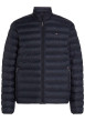 Thumbnail Doudoune marine unie droite à col montant avec fermeture zip et poches zippées