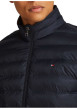 Thumbnail Doudoune marine unie droite à col montant avec fermeture zip et poches zippées - Image 3