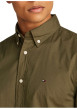 Thumbnail Chemise en coton ciel unie à coupe droite, col américain et boutons blancs - Image 3