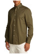 Thumbnail Chemise en coton ciel unie à coupe droite, col américain et boutons blancs - Image 4