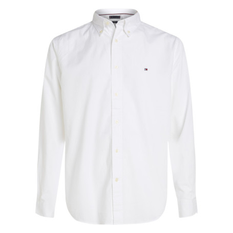Chemise en coton blanche unie avec une coupe...