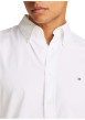 Thumbnail Chemise en coton blanche unie avec une coupe droite et un col américain - Image 3