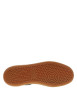 Thumbnail Tennis en cuir noires à semelle marron avec lacets plats et logo blanc et doré - Image 5