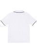 Thumbnail Polo en coton blanc en maille piquée à coupe droite avec logo bleu marine - Image 2