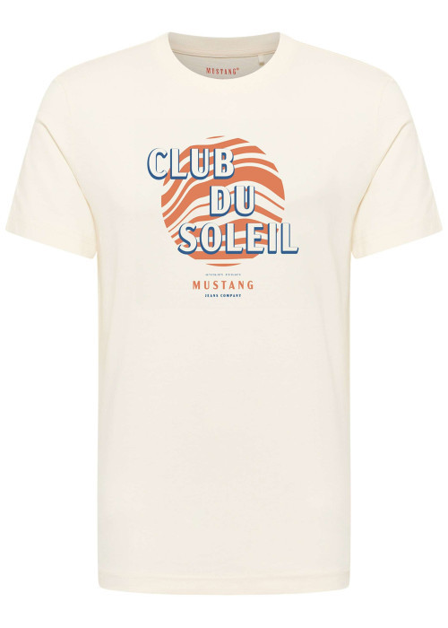 T-shirt Austin en coton blanc à imprimé ""club du soleil"" et à manches courtes