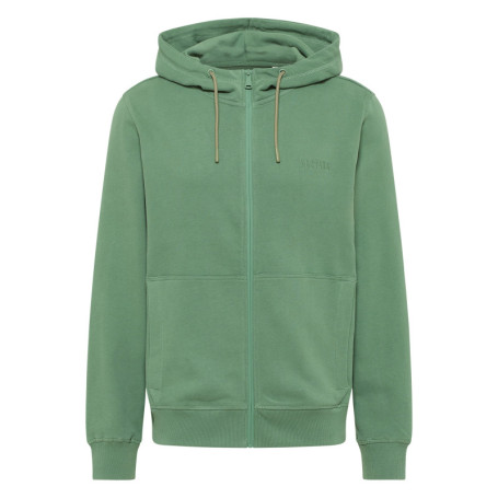 Sweat zippé Brighton en coton vert uni à coupe...
