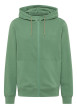 Thumbnail Sweat zippé Brighton en coton vert uni à coupe droite et à capuche avec cordon