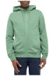 Thumbnail Sweat zippé Brighton en coton vert uni à coupe droite et à capuche avec cordon - Image 4