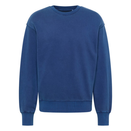Sweat Auburn en coton bleu uni à coupe droite,...