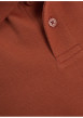 Thumbnail Polo en coton brique uni avec une coupe droite et un col boutonné - Image 2