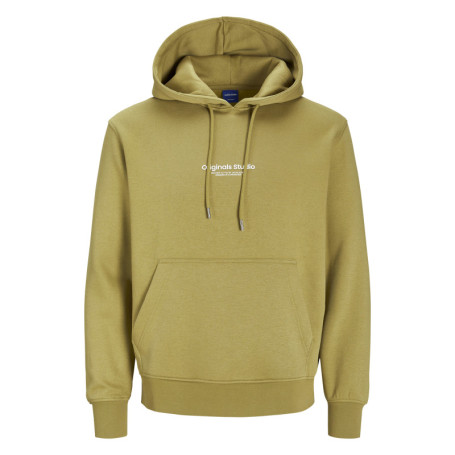Sweat en coton mélangé tilleul uni avec une...
