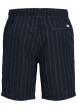 Thumbnail Short jogging marine rayé avec une coupe droite et une taille élastiquée - Image 2