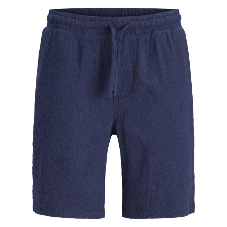 Short jogging en coton marine uni avec une...