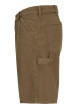 Thumbnail Short en coton camel uni avec une coupe droite et des passants - Image 3