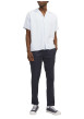 Thumbnail Chino en coton nuit uni avec une coupe droite et des passants pour ceinture - Image 3