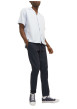 Thumbnail Chino en coton nuit uni avec une coupe droite et des passants pour ceinture - Image 4