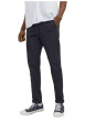 Thumbnail Chino en coton nuit uni avec une coupe droite et des passants pour ceinture - Image 7