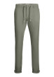 Thumbnail Chino en coton kaki uni avec une coupe droite et des passants pour ceinture